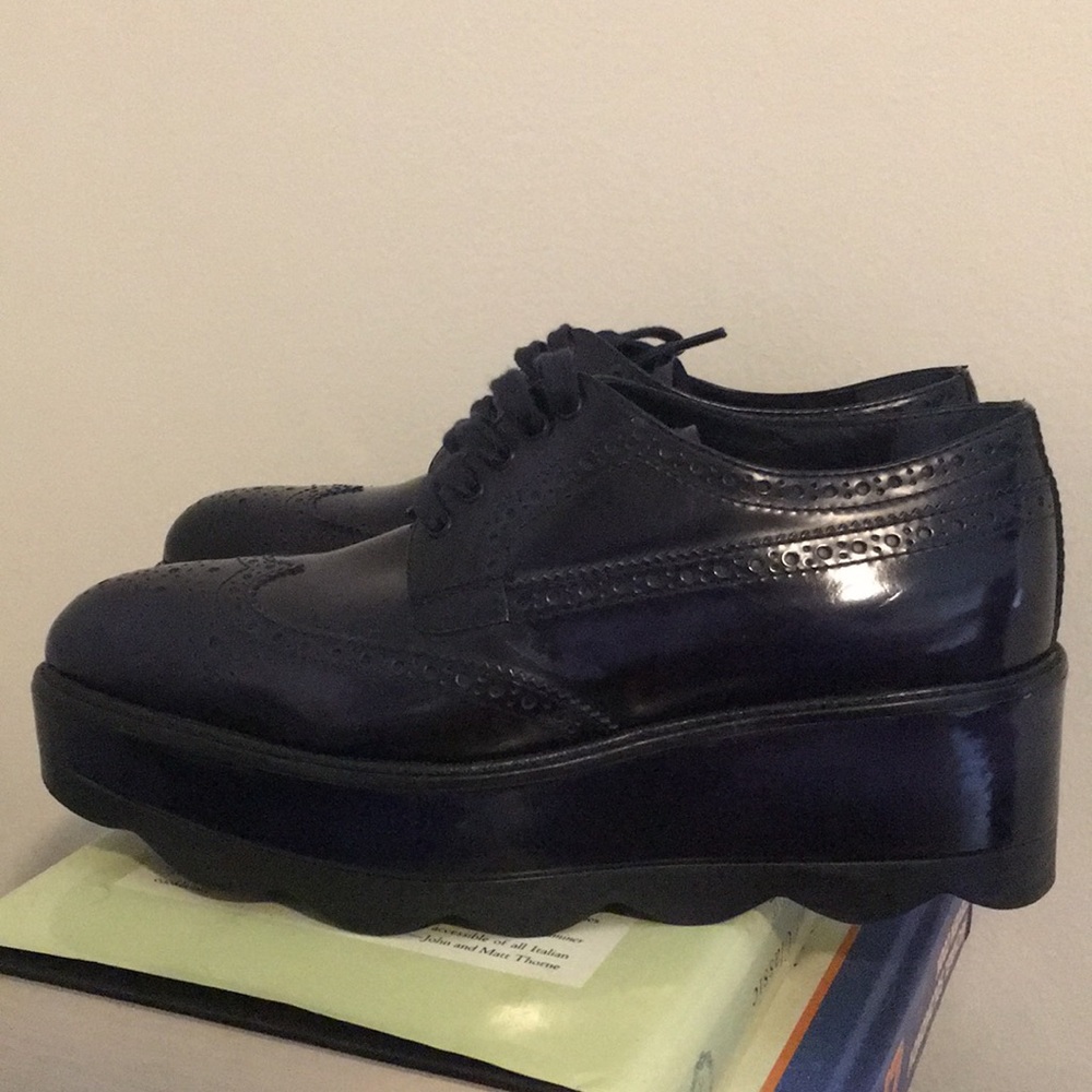 Prada Platform Lace Up Oxfords